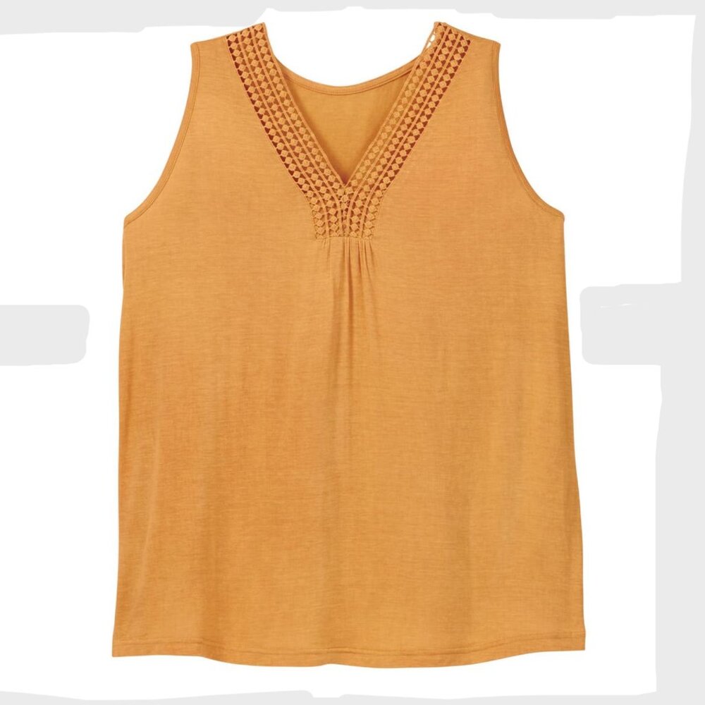 Masseys M Honey Crochet V-Neck Tank Top